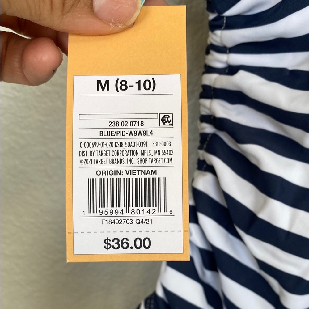 Brand new, never worn Striped One-Piece Swimsuit - Picture 2 of 5